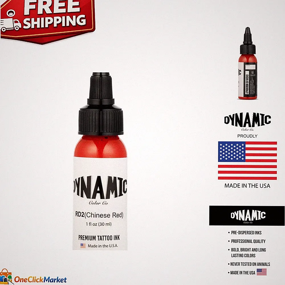 1oz Professional Quality Chinese Red Tattoo Ink - & Long-Lasting Color