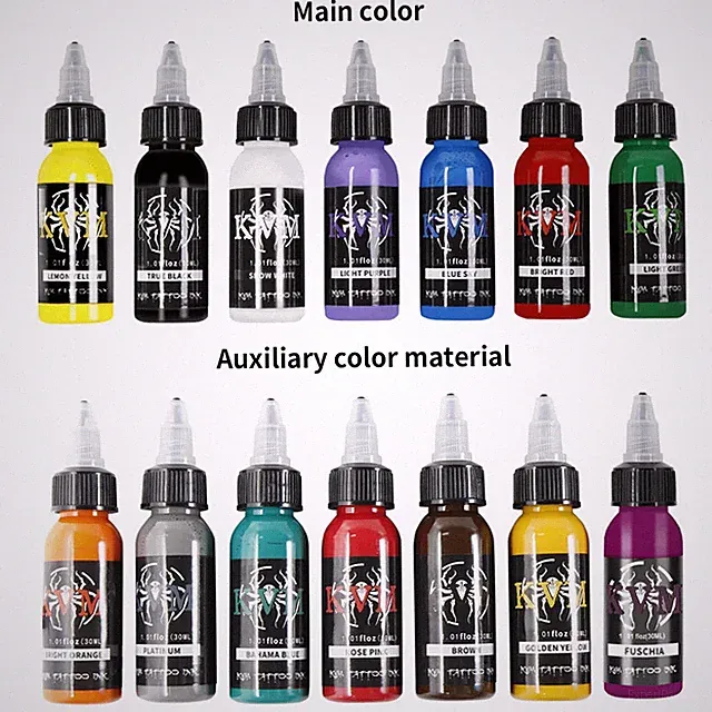 30ml/1oz 14-colors Tattoo Ink Pigment Body Beauty Paints Makeup Semi-permanent