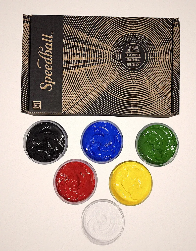 6 Color Liquid Ink Set 4oz Advanced Water Based for Fabrics Opaque Durable