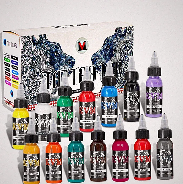 7/14Colors 1oz Tattoo Ink Pigment Beauty Paints Makeup Semi-permanent Tattoo Ink