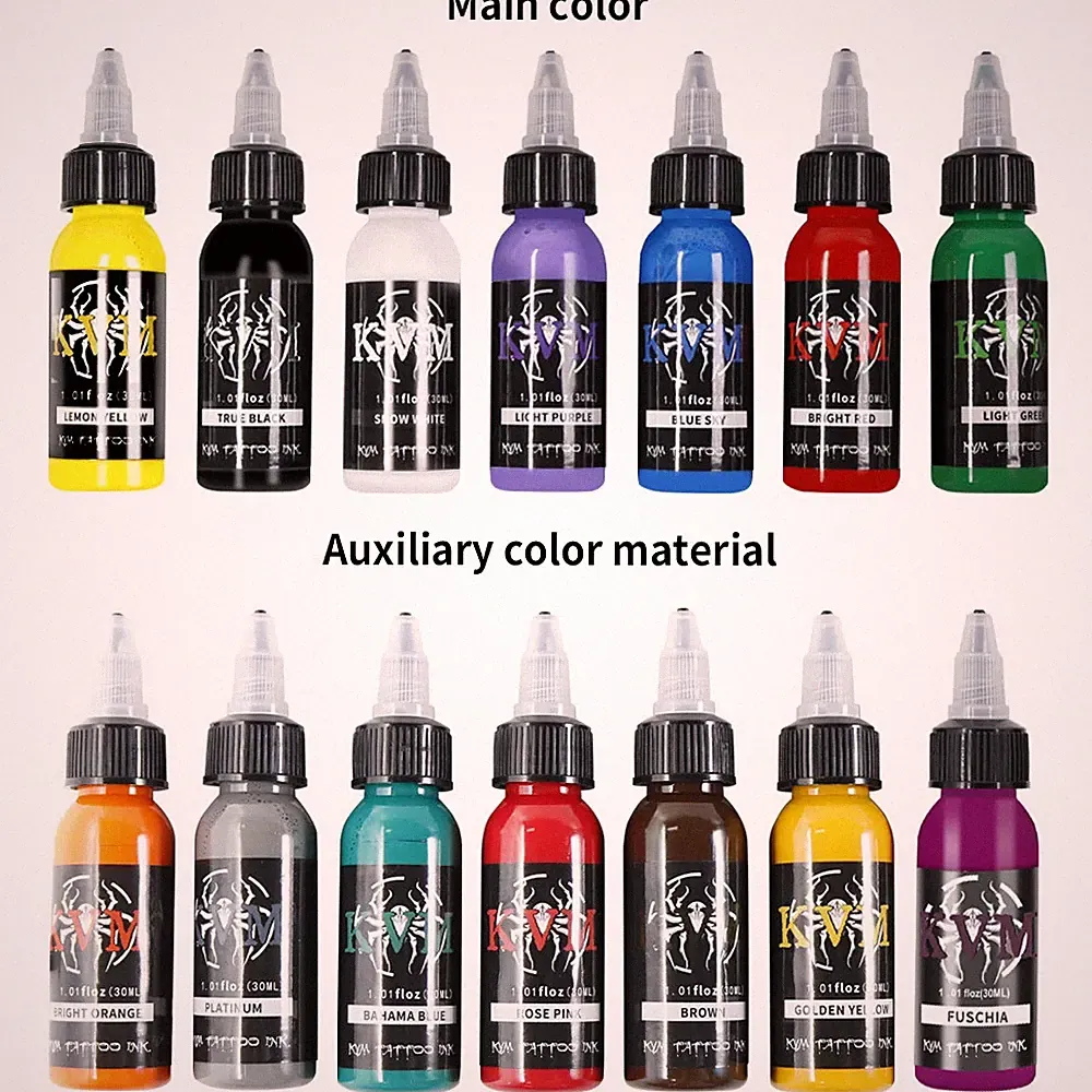7/14Colors 30ML Tattoo ink Pigment Long Lasting Body Art Pigments Semi-Permanent