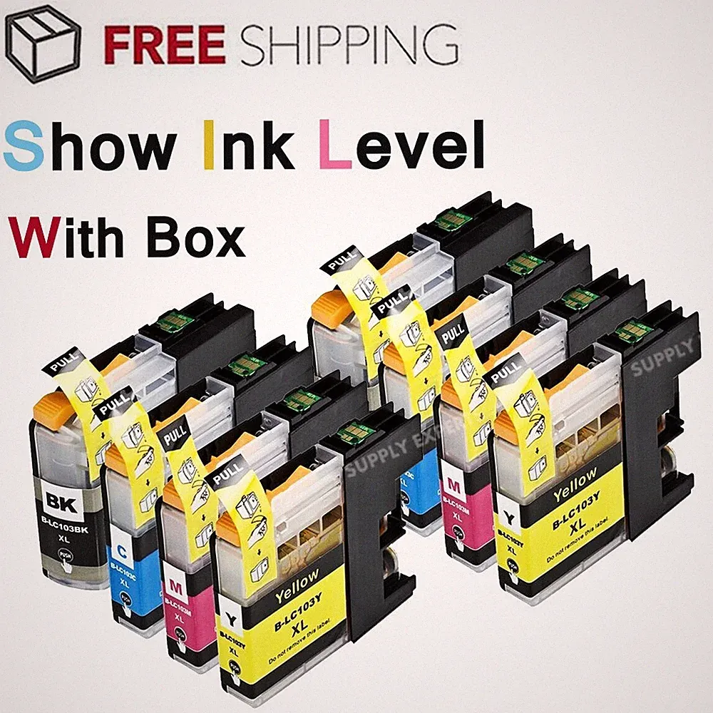 8Pack Brother LC103 Ink Cartridges for Long Lasting Prints in Color and Black