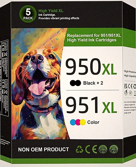 950XL 951XL Combo Pack Compatible Replacment for High Yield