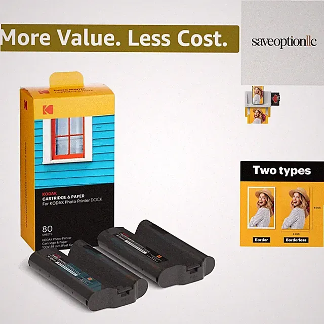 Dock Plus & Dock Photo Printer Cartridge PHC-80 – Cartridge Refill & Photo Pa...