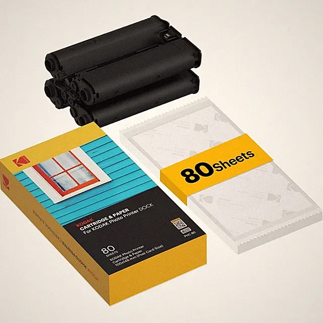 Hassle-Free Cartridge Refill for Dock Printer - 80 Pack