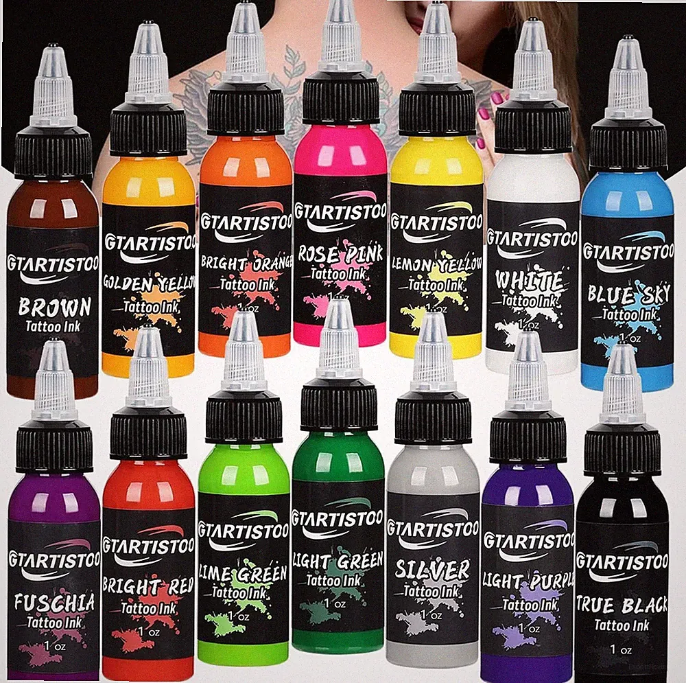 Ink Professional Set 1OZ (14 Colors 30ml) Vegan-Friendly Pigment Ink Supplies...