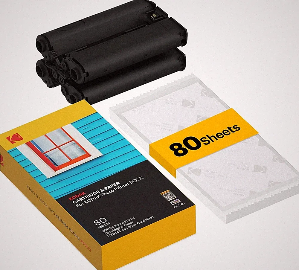 KODAK Dock Photo Printer Cartridge PHC-80 80 Sheet Pack