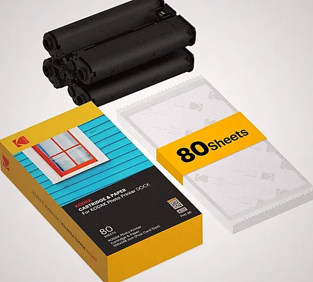 Kodak Dock Plus Photo Cartridge Paper 80 Count