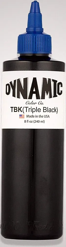 Premium Triple Black Tattoo Ink Bottle – Long Lasting Bold Dark Tattoo Ink, 8oz