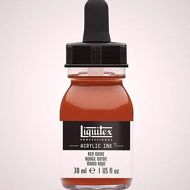 Professional Acrylic Ink 1-oz 30ml Jar Red Oxide Pigment Art Supply Painting