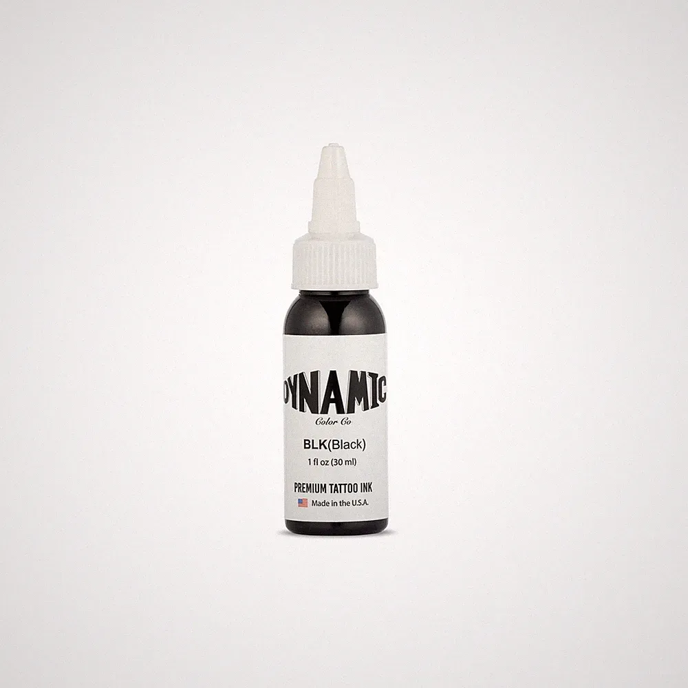 Professional Black Tattoo Ink Long Lasting Vivid Color Sterilized 1 oz Made in U